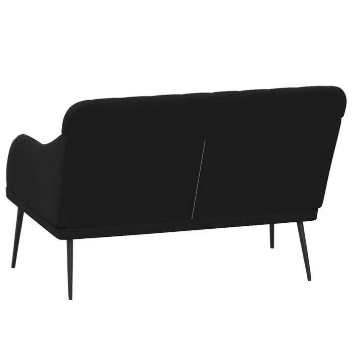 Bancă, negru, 110x76x80 cm, catifea - WALTI WALTI