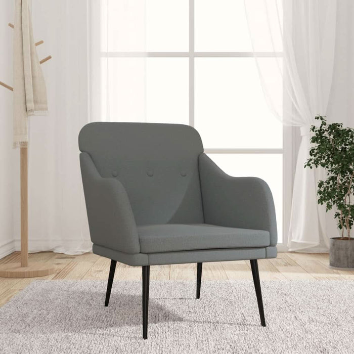 Fotoliu, gri închis, 63x76x80 cm, textil - WALTI WALTI