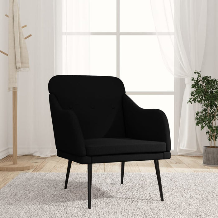 Fotoliu, negru, 63x76x80 cm, textil - WALTI WALTI