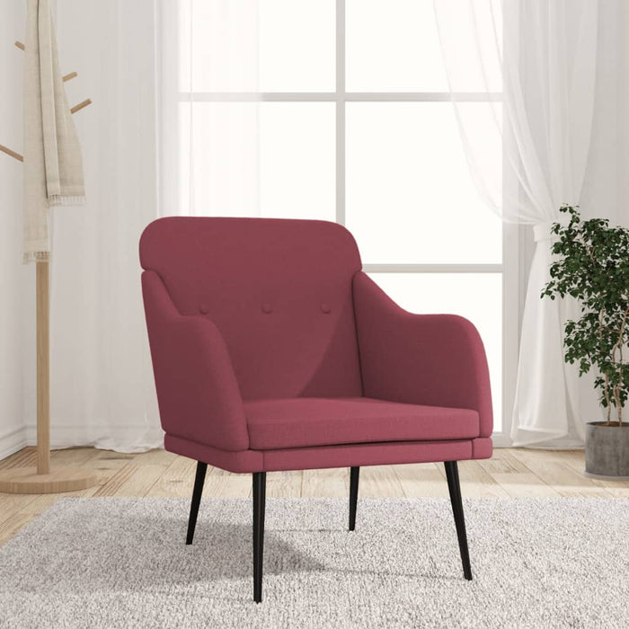 Fotoliu, roșu vin, 63x76x80 cm, textil - WALTI WALTI
