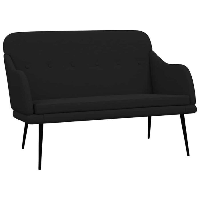 Bancă, negru, 110x76x80 cm, textil - WALTI WALTI