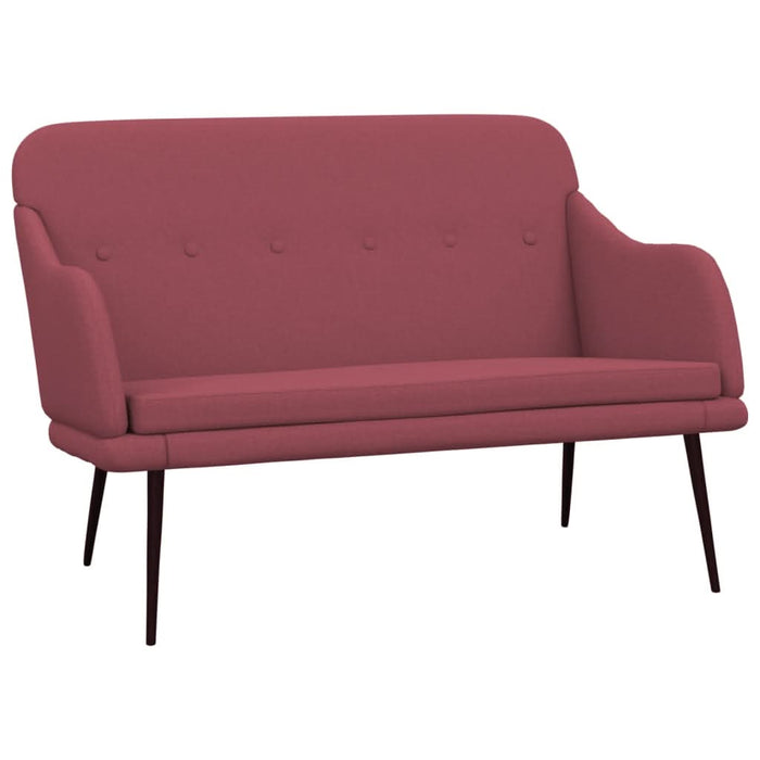 Bancă, roșu vin, 110x76x80 cm, textil - WALTI WALTI