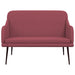 Bancă, roșu vin, 110x76x80 cm, textil - WALTI WALTI