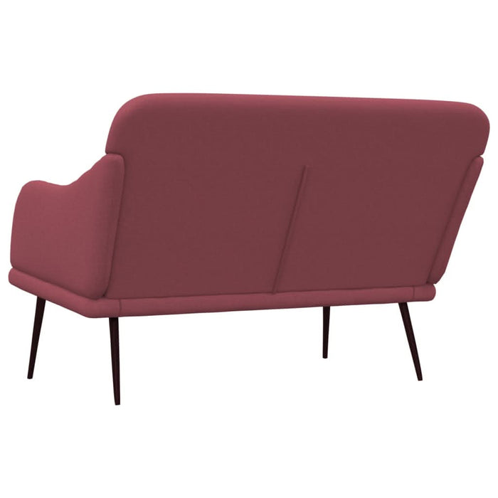 Bancă, roșu vin, 110x76x80 cm, textil - WALTI WALTI