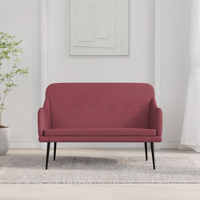 Bancă, roșu vin, 110x76x80 cm, textil - WALTI WALTI