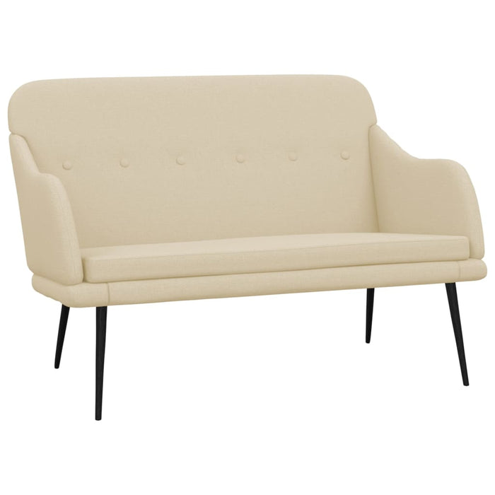 Bancă, crem, 110x76x80 cm, textil WALTI
