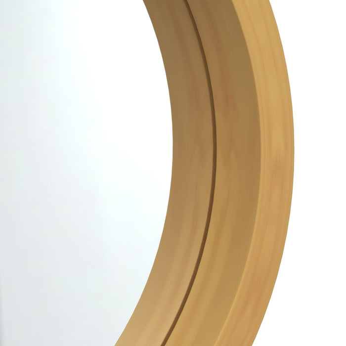 Oglindă de perete cu o curea, auriu, Ø 35 cm WALTI