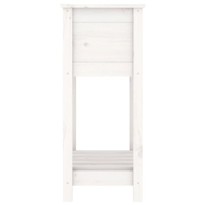 Jardinieră cu raft, alb, 54x34,5x81 cm, lemn masiv de pin - WALTI WALTI