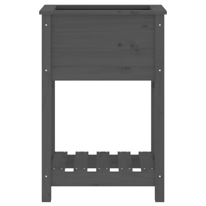 Jardinieră cu raft, gri, 54x34,5x81 cm, lemn masiv de pin - WALTI WALTI
