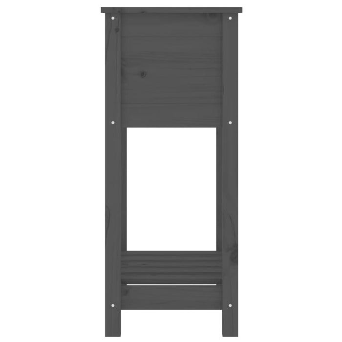Jardinieră cu raft, gri, 54x34,5x81 cm, lemn masiv de pin - WALTI WALTI