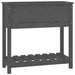 Jardinieră cu raft, gri, 82,5x34,5x81 cm, lemn masiv de pin - WALTI WALTI