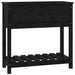 Jardinieră cu raft, negru, 82,5x34,5x81 cm, lemn masiv de pin - WALTI WALTI