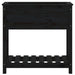 Jardinieră cu raft, negru, 82,5x34,5x81 cm, lemn masiv de pin - WALTI WALTI