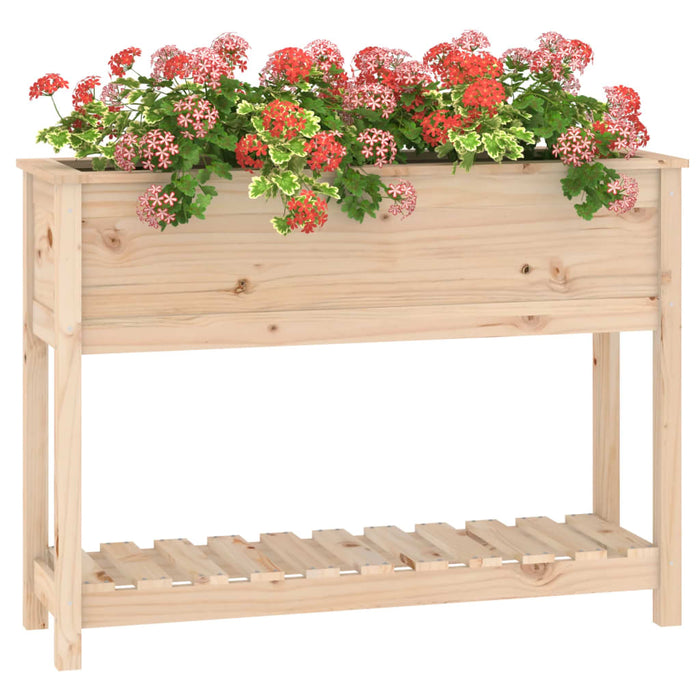Jardinieră cu raft, 111,5x34,5x81 cm, lemn masiv de pin - WALTI WALTI
