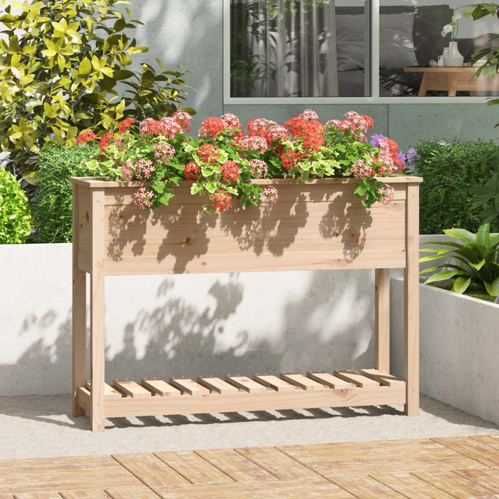 Jardinieră cu raft, 111,5x34,5x81 cm, lemn masiv de pin - WALTI WALTI