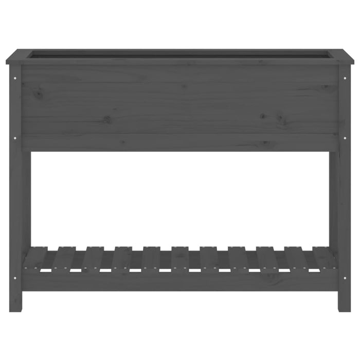 Jardinieră cu raft, gri, 111,5x34,5x81 cm, lemn masiv de pin - WALTI WALTI