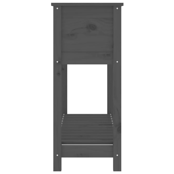Jardinieră cu raft, gri, 111,5x34,5x81 cm, lemn masiv de pin - WALTI WALTI