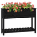 Jardinieră cu raft, negru, 111,5x34,5x81 cm, lemn masiv de pin - WALTI WALTI