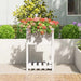 Jardinieră cu raft, alb, 54x54x81 cm, lemn masiv de pin - WALTI WALTI