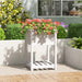 Jardinieră cu raft, alb, 54x54x81 cm, lemn masiv de pin - WALTI WALTI