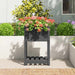 Jardinieră cu raft, gri, 54x54x81 cm, lemn masiv de pin - WALTI WALTI