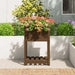 Jardinieră cu raft, maro miere, 54x54x81 cm, lemn masiv pin - WALTI WALTI