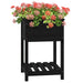 Jardinieră cu raft, negru, 54x54x81 cm, lemn masiv de pin - WALTI WALTI