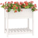 Jardinieră cu raft, alb, 82,5x54x81 cm, lemn masiv de pin - WALTI WALTI