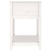 Jardinieră cu raft, alb, 82,5x54x81 cm, lemn masiv de pin - WALTI WALTI