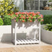 Jardinieră cu raft, alb, 82,5x54x81 cm, lemn masiv de pin - WALTI WALTI