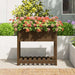 Jardinieră cu raft, maro miere, 82,5x54x81 cm, lemn masiv pin - WALTI WALTI