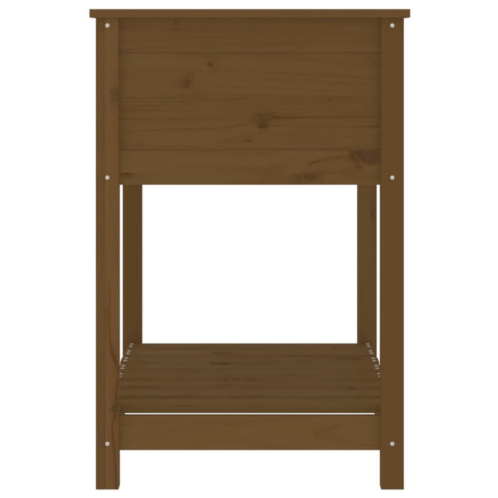 Jardinieră cu raft, maro miere, 82,5x54x81 cm, lemn masiv pin - WALTI WALTI