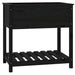 Jardinieră cu raft, negru, 82,5x54x81 cm, lemn masiv de pin - WALTI WALTI