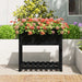 Jardinieră cu raft, negru, 82,5x54x81 cm, lemn masiv de pin - WALTI WALTI