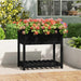 Jardinieră cu raft, negru, 82,5x54x81 cm, lemn masiv de pin - WALTI WALTI
