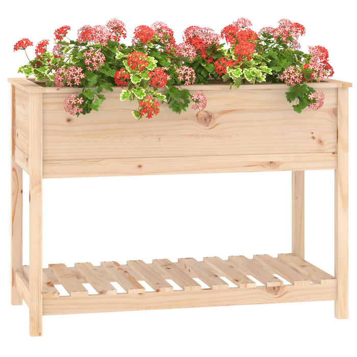 Jardinieră cu raft, 111,5x54x81 cm, lemn masiv de pin - WALTI WALTI