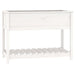 Jardinieră cu raft, alb, 111,5x54x81 cm, lemn masiv de pin - WALTI WALTI