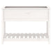 Jardinieră cu raft, alb, 111,5x54x81 cm, lemn masiv de pin - WALTI WALTI