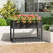 Jardinieră cu raft, gri, 111,5x54x81 cm, lemn masiv de pin - WALTI WALTI