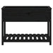 Jardinieră cu raft, negru, 111,5x54x81 cm, lemn masiv de pin - WALTI WALTI