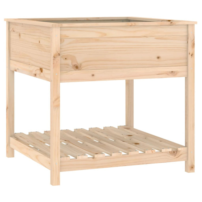 Jardinieră cu raft, 82,5x82,5x81 cm, lemn masiv de pin - WALTI WALTI
