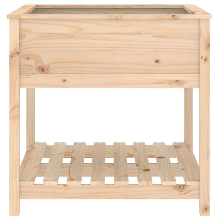Jardinieră cu raft, 82,5x82,5x81 cm, lemn masiv de pin - WALTI WALTI