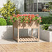 Jardinieră cu raft, 82,5x82,5x81 cm, lemn masiv de pin - WALTI WALTI