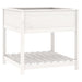 Jardinieră cu raft, alb, 82,5x82,5x81 cm, lemn masiv de pin - WALTI WALTI