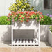 Jardinieră cu raft, alb, 82,5x82,5x81 cm, lemn masiv de pin - WALTI WALTI