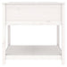 Jardinieră cu raft, alb, 82,5x82,5x81 cm, lemn masiv de pin - WALTI WALTI
