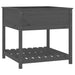 Jardinieră cu raft, gri, 82,5x82,5x81 cm, lemn masiv de pin - WALTI WALTI