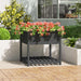 Jardinieră cu raft, gri, 82,5x82,5x81 cm, lemn masiv de pin - WALTI WALTI