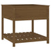 Jardinieră cu raft, maro miere, 82,5x82,5x81 cm, lemn masiv pin - WALTI WALTI