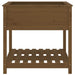 Jardinieră cu raft, maro miere, 82,5x82,5x81 cm, lemn masiv pin - WALTI WALTI